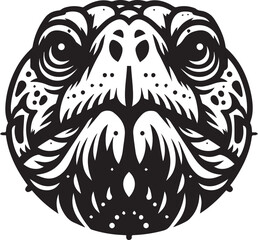 Tortoise Face Vector Illustration 