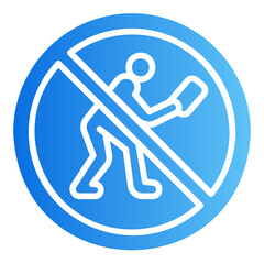 no child labor gradient icon