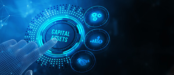 Business, Technology, Internet and network concept. Capital assets. 3d illustration