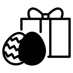 gift with easter egg icon