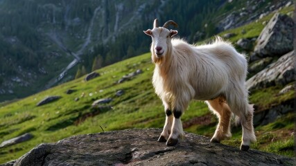 Obraz premium mountain goat in the mountains