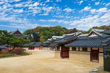 Fototapeta na wymiar 韓国のソウルにある王宮、チャンドックン