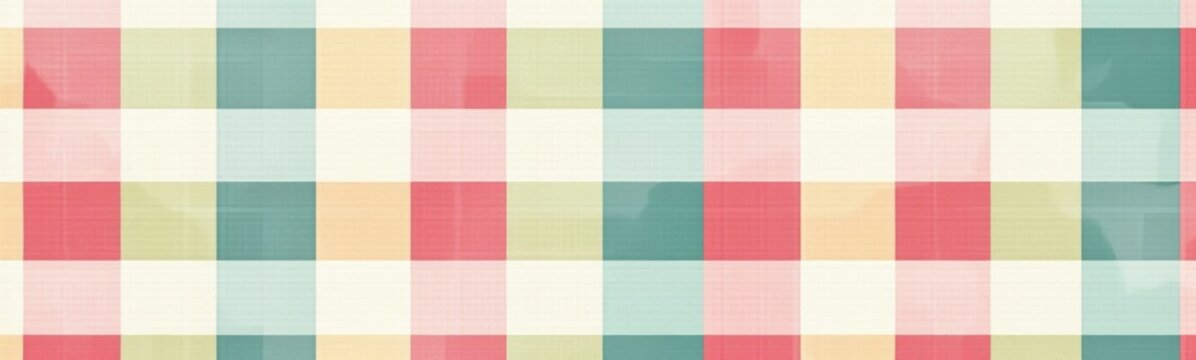 Gingham style colorful background.  Banner
