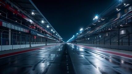 Empty Race Track Long Exposure