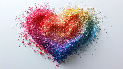 Confetti of Affection: Colorful Heart Celebration