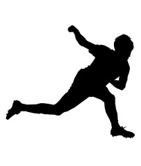 silhouette of a man running