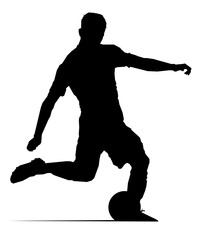 silhouette of a football player