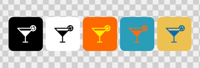 Glass lemonade  icons design. For logo, symbol or web design. Vector flat illustration.