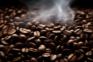 Roast & Brown: A Rich Espresso Journey - Intense Aroma, Dark Pleasure, Sizzling Energy on Breakfast Table