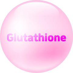 글루타치온 3D 이미지 일러스트. 글루타티온. Glutathione. 백옥주사. 신데렐라주사