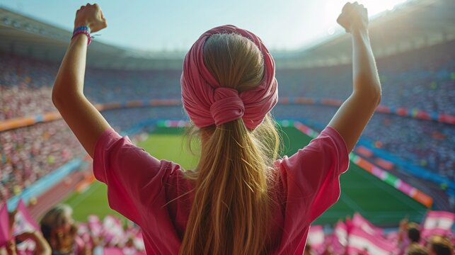 Pink Power: A Woman's Celebration of the FIFA World Cup Generative AI - Powered by Adobe