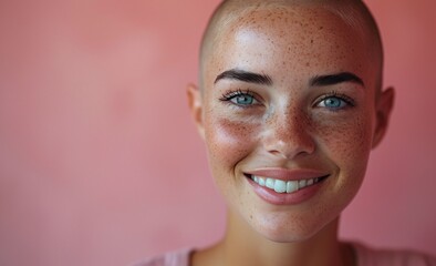 Freshly Shaven Freckles: A Cute and Confident Look for the Month of April Generative AI - obrazy, fototapety, plakaty