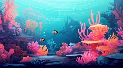 Photo sur Plexiglas Turquoise Coral reef background