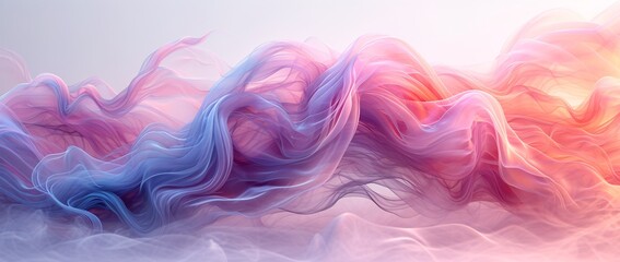 Fototapeta premium Purple and Blue Waves of Smoke: A Monthly Event Inspired by the Latest Trends Generative AI