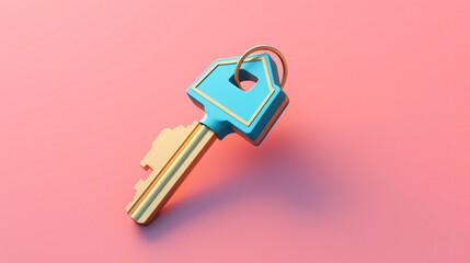 Key with keychain pendant