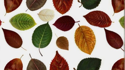 autumn leaves seamless pattern