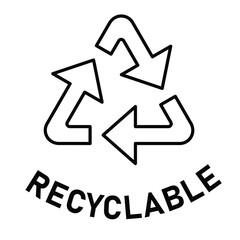 Recyclable Badge Icon.