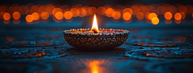 Glowing Candle in a Tealight Holder: A Festive and Cozy Lighting Solution for the Winter Months Generative AI - obrazy, fototapety, plakaty