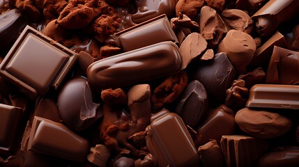 A top view of a rich chocolate brown background, evoking a sense of warmth and comfort
