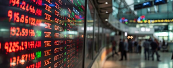 Stock market screen detail. Financial exchange data concept