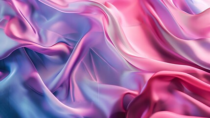 Fototapeta premium Abstract waving silk material closeup