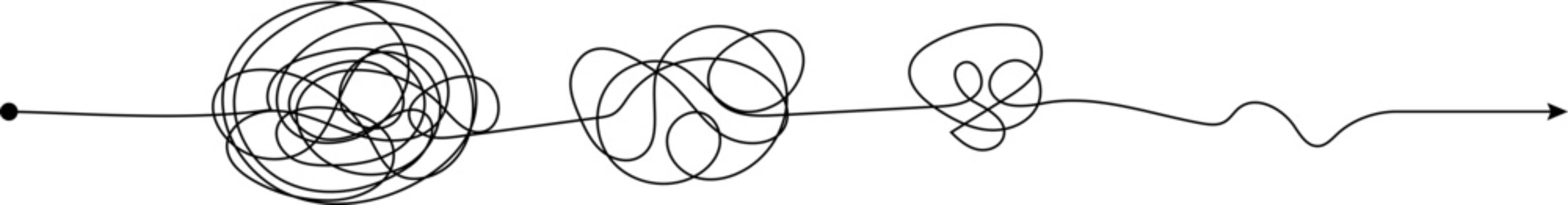 Demystifying the mess: Untangle complexity with hand-drawn lines & discover the simplest way.