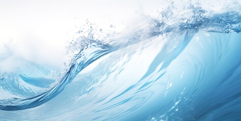 a splash of blue water on a white background