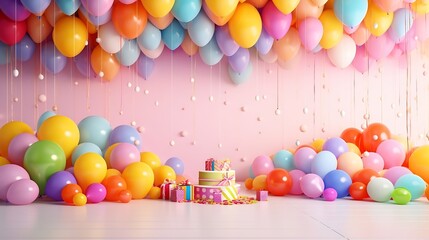 Fototapeta na wymiar birthday background theme bright colors