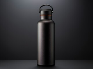 black tumbler drinking bottle