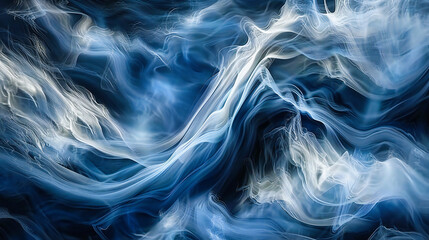 Blue liquid art, abstract watercolor texture, creative ocean wave design on modern artistic background