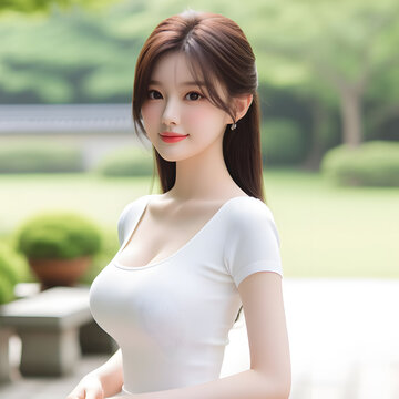 Beauty image of Asian woman(South Korea)	
