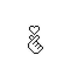 Love pixel icon, logo, shape, symbol, arts, design, icon