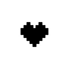 Love pixel icon, logo, shape, symbol, arts, design, icon