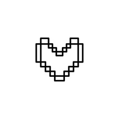 Love pixel icon, logo, shape, symbol, arts, design, icon