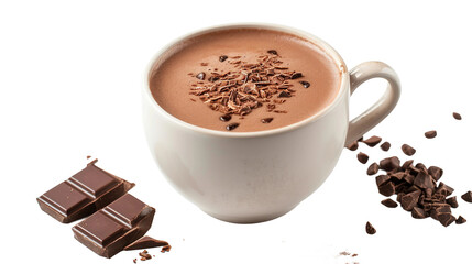 Isolated Hot Chocolate Delight on Transparent Background
