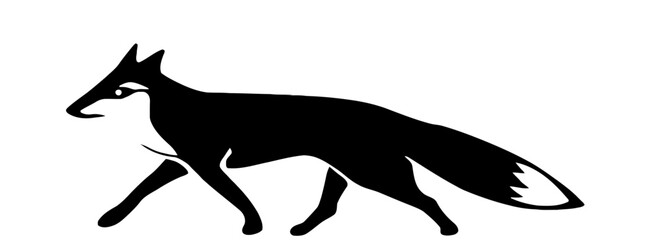silhouette of a wolf