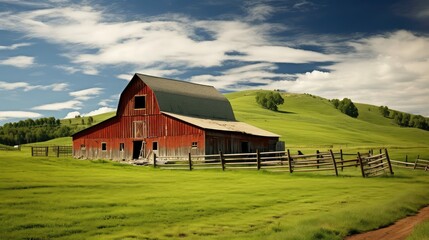 Obraz premium animals farm barn