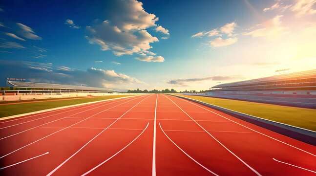 Pure running track, smooth surface ready for professional runners