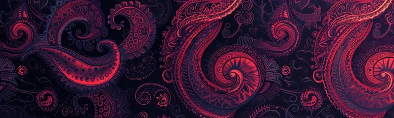 Cercles muraux Style bohème Paisley style colorful background . Banner