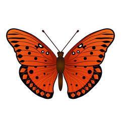 Variegated butterfly, suitable for sticker or icon. Detailed vector illustration. - 734711355