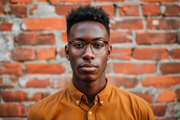 Intelligent young black man with charisma - obrazy, fototapety, plakaty