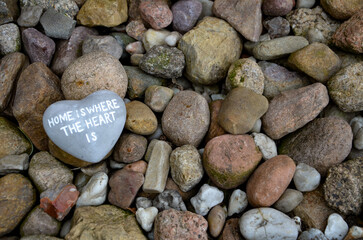 heart shaped stones
