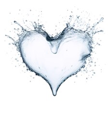 water splashes forming a heart