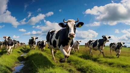 livestock cows running