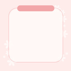 Cute kawaii pink notepad and memo pad scrapbooking planner element