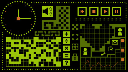 Dot Display Graphics green,black