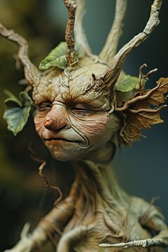 Close up of mandrake roots illustration. Mandragora Magic plant