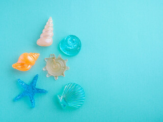 ガラスでできた貝殻