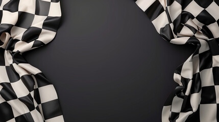 checkered flag background sport competition and racing victory winner background with copy space for text