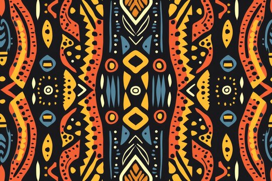 Tribal style colorful background 